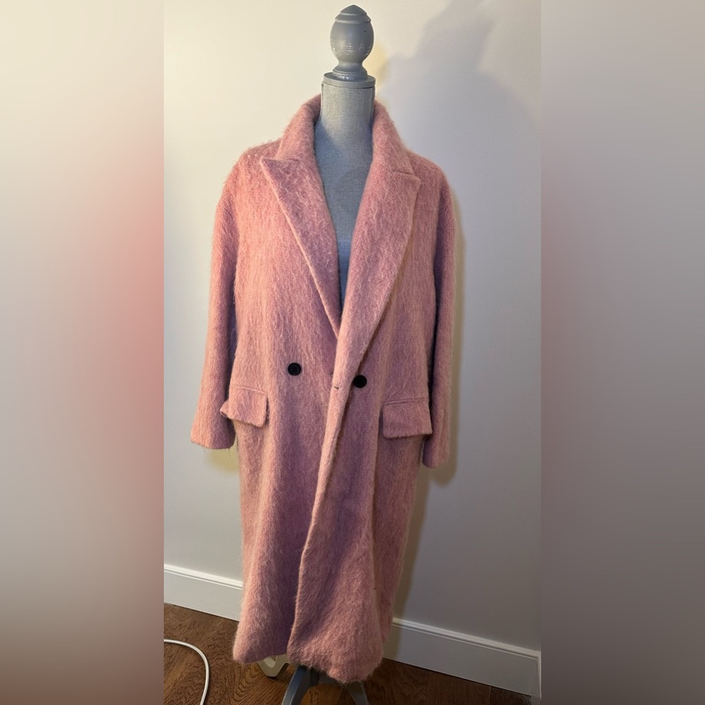 Pink Zara Overcoat size L